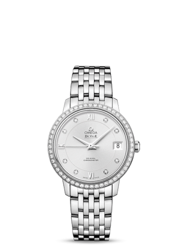 Omega De Ville Prestige Co-Axial 32.7 Stainless Steel / Diamond / Silver / Bracelet
